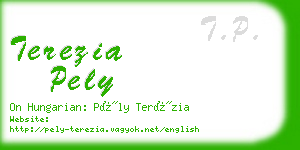 terezia pely business card